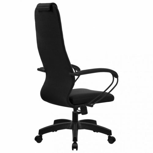 Кресло офисное Metta SU-B-10 ткань/сетка, черное, пластик фото 6